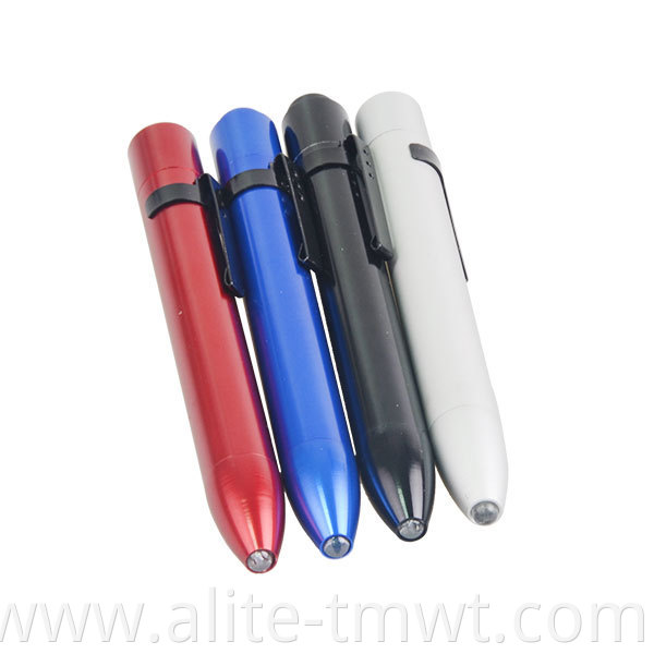 Wholesale Customized Logo Torch Pocket AAA Battery LED Ball Point Pen Light